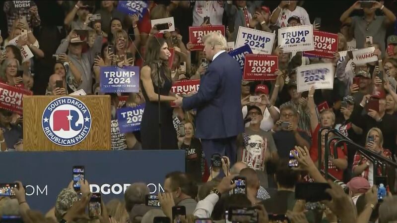 Donald Trump speaks at ‘Monumental Leaders Rally’ in Rapid City