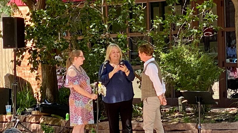 Whitney and Scott Jibben tied the knot Friday afternoon during Fridays on the Plaza.
