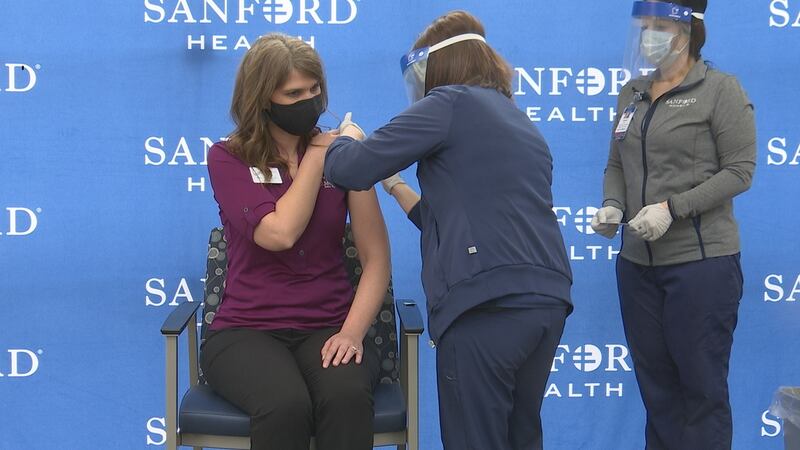 Sanford Health administers COVID-19 vaccine in Sioux Falls (file photo)