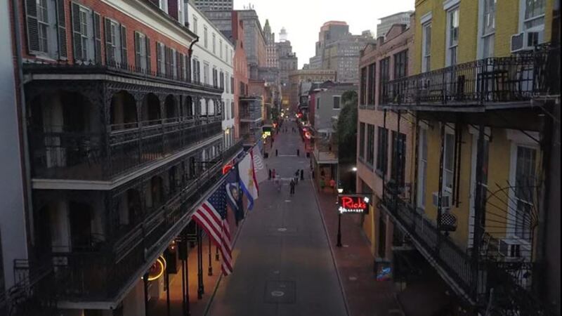 The streets of New Orleans are unusually quiet during the pandemic. (Source: CNN)