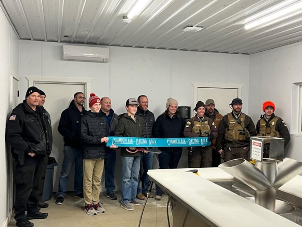 Ribbon Cutting for indoor fish cleaning