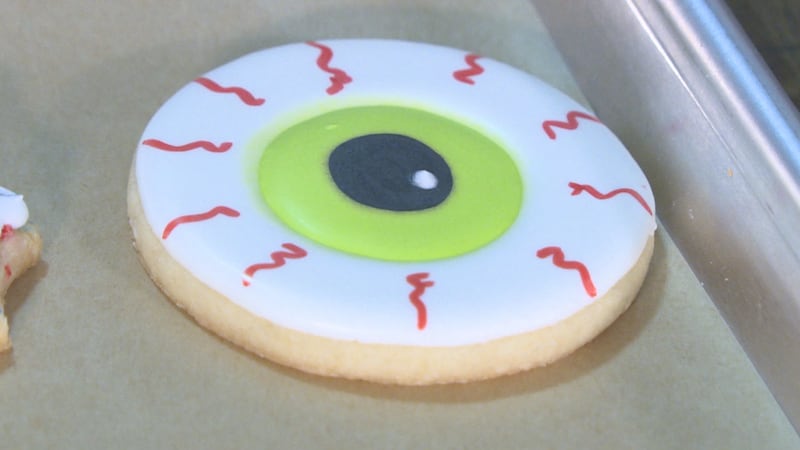 The shop makes specialty cookies for Halloween and more.