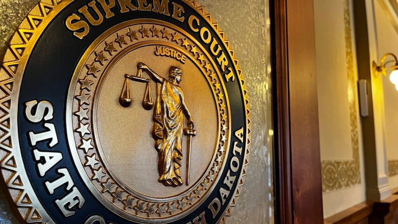 The entrance to the South Dakota Supreme Court at the state Capitol in Pierre.