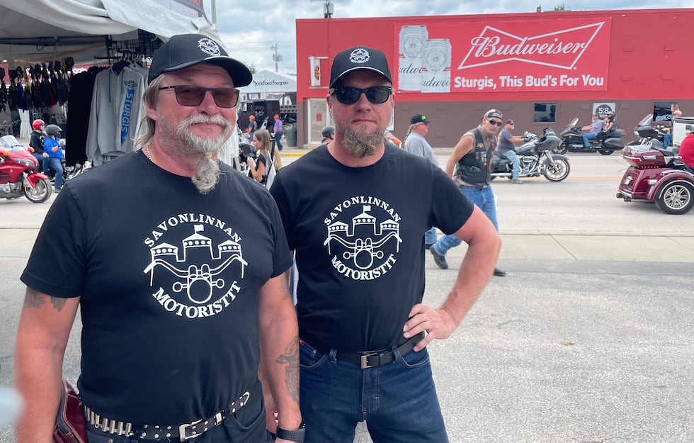 Motorcycle enthusiasts Harri and Ari Naukkarinen, two brothers from Finland, came to the 2023...