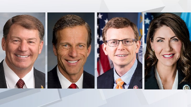Sen. Mike Rounds (R, S.D.), Sen. John Thune (R, S.D.), Rep. Dusty Johnson (R, S.D.), Gov....